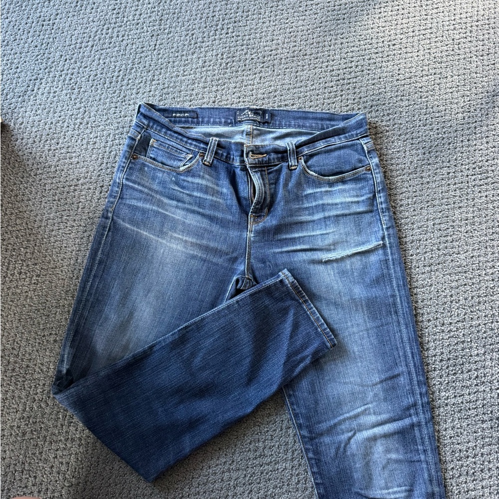 Lucky Brand Brooke Capri Jeans - Dark Blue Denim